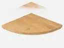מדף פינה צף 100% עץ אלון מלא