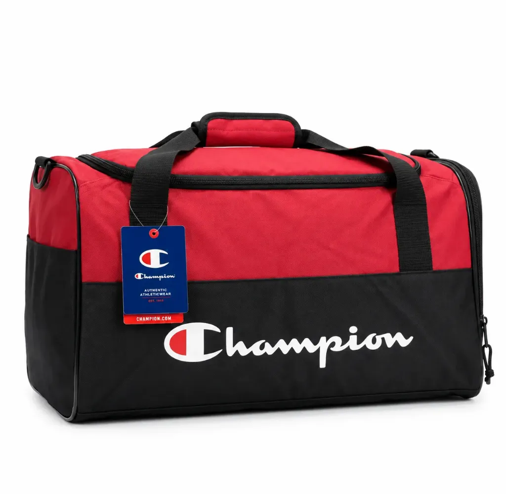 תיק אדום שחור מסדרת Duffle מבית Champion