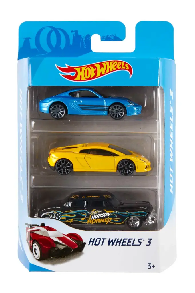 סט 3 מכוניות Hot Wheels – אקשן, דמיון וסטייל במהירות שיא!