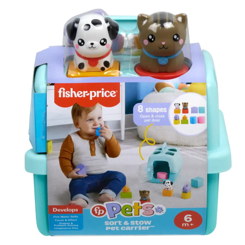 Fisher-Price® Sort & Stow Pet Carrier™ – לומדים, ממיינים ונהנים עם חברים פרוותיים!