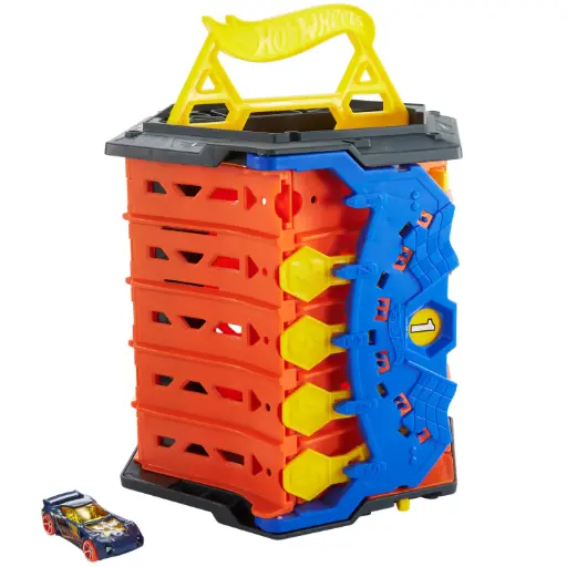 [02499866] מסלול מירוצים מתקפל Hot Wheels® Roll Out Raceway™ – גם משחק, גם אחסון!