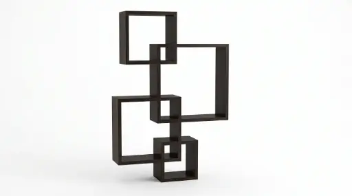 [326650] מדף קוביות משולבות צף – "Intersecting Squares" מבית Greenco