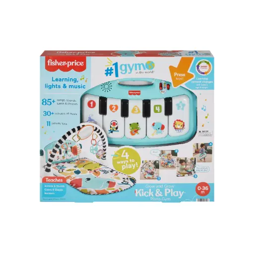[02511406] Fisher-Price® Glow & Grow – משטח פעילות עם פסנתר מאיר ומוזיקלי